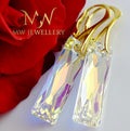Kolczyki Queen Baguette - Crystal AB