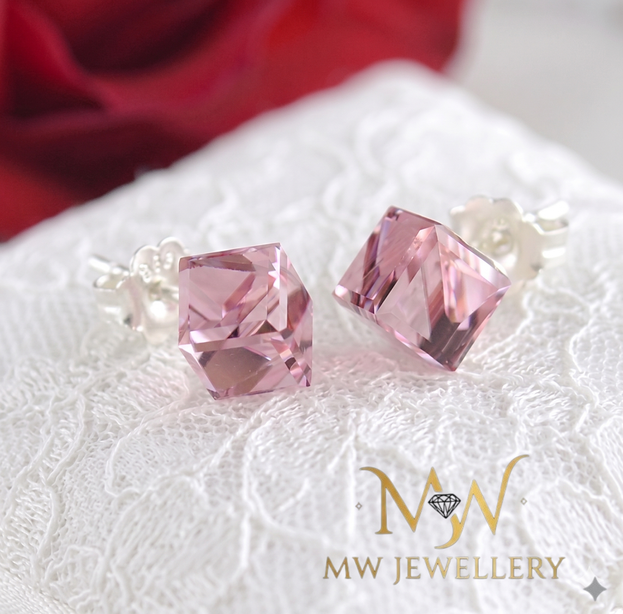 KOLCZYKI Cube crystal Swarovski®