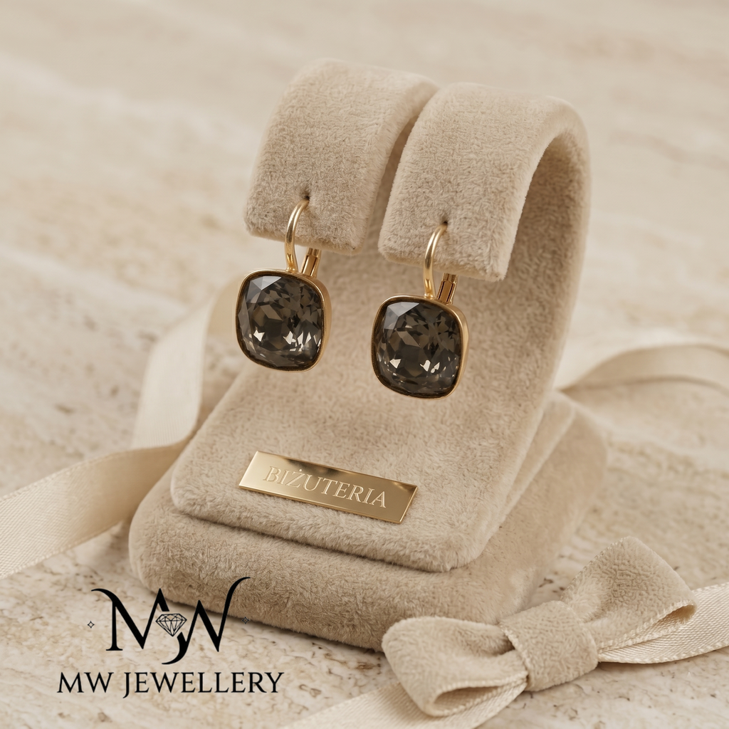 KOLCZYKI Crystal Swarovski® Square