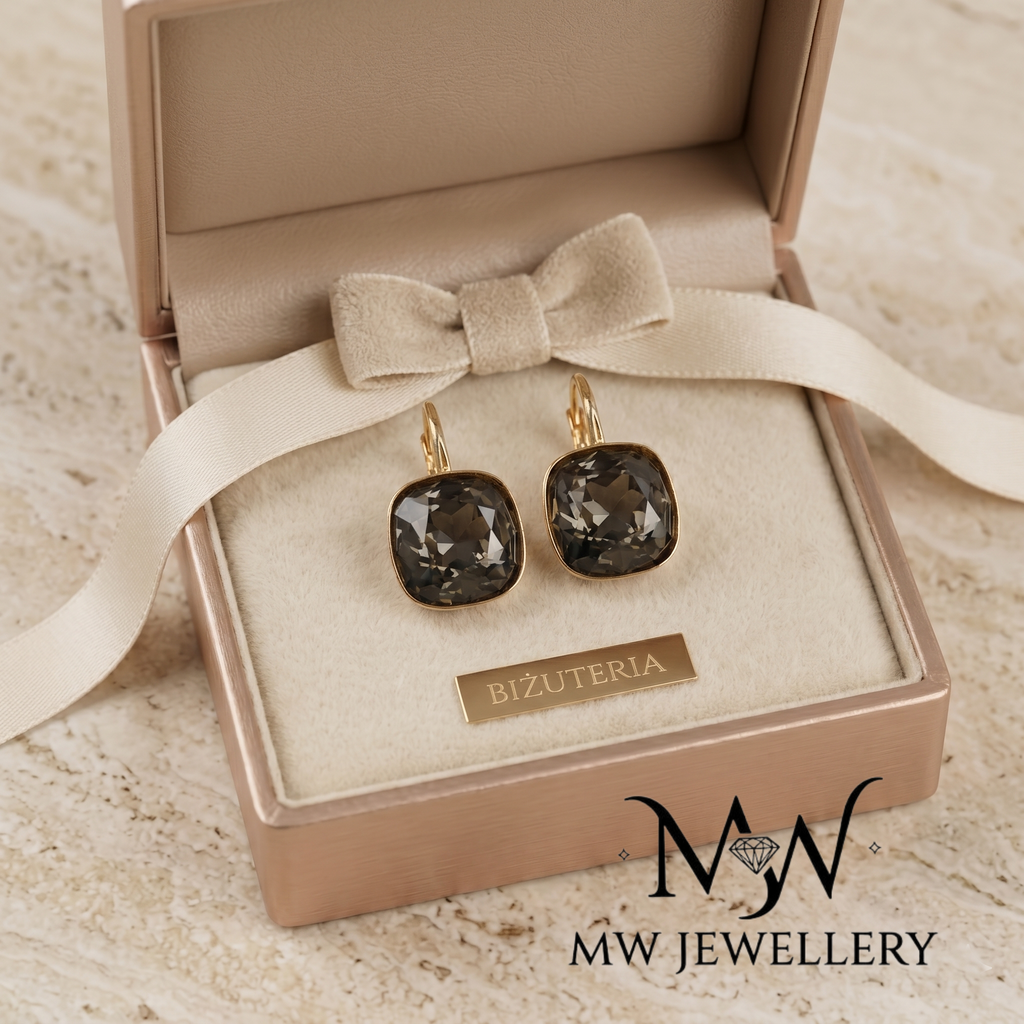 KOLCZYKI Crystal Swarovski® Square