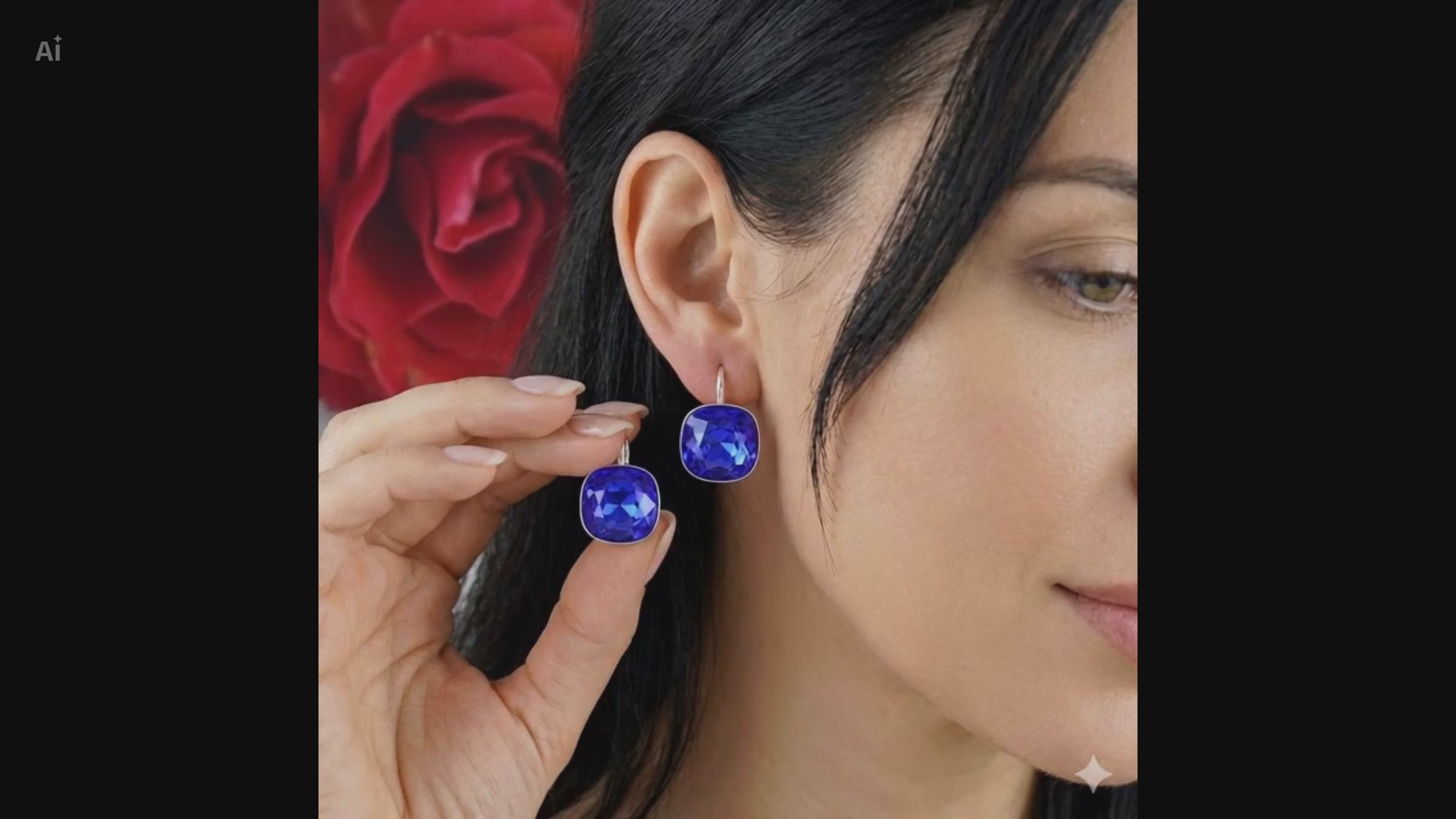 KOLCZYKI  MAJESTIC BLUE crystal Swarovski®
